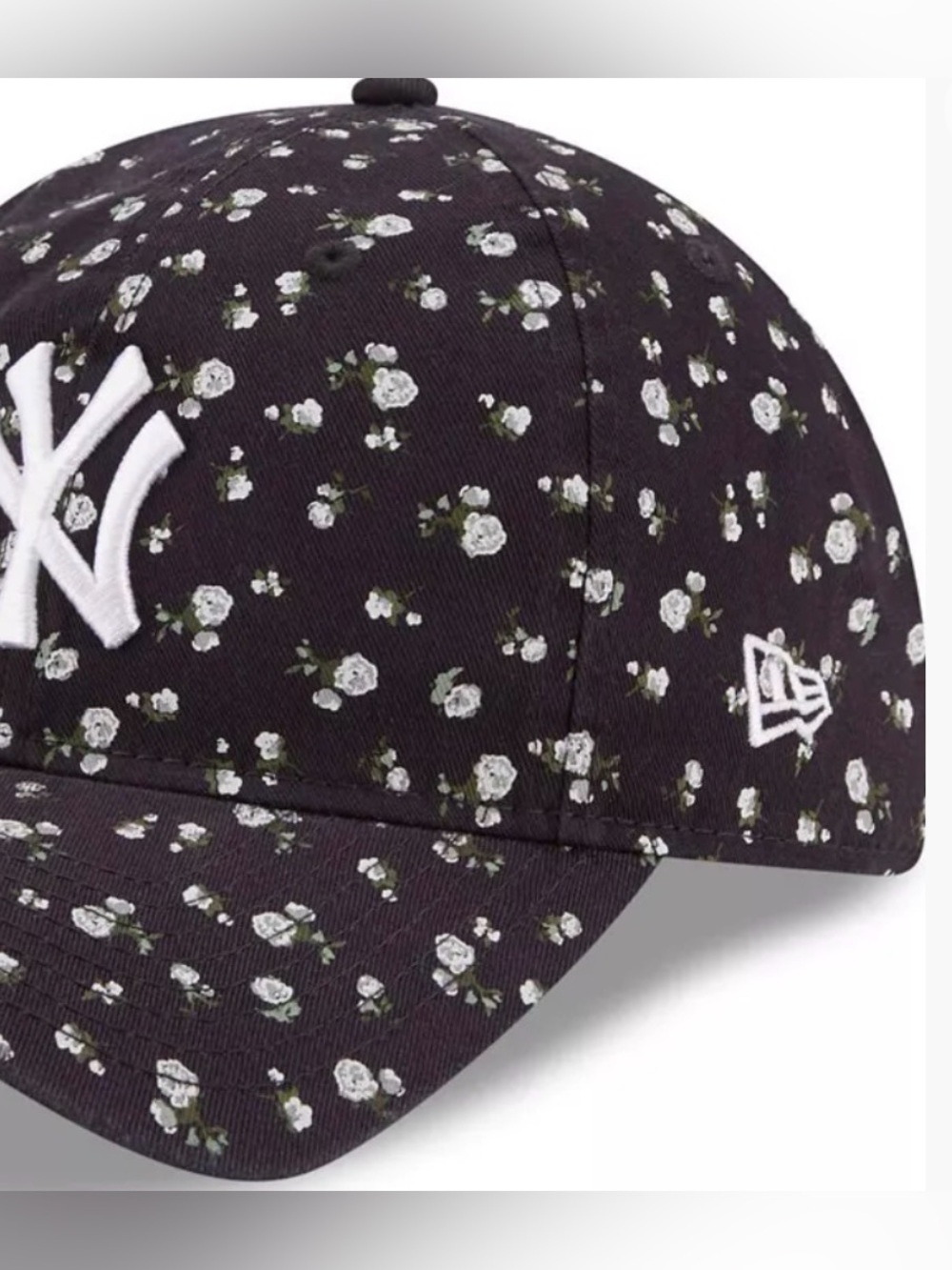 New Era Women's Navy MLB New York Yankees Floral 9TWENTY Adjustable Hat - Picture 2 of 6